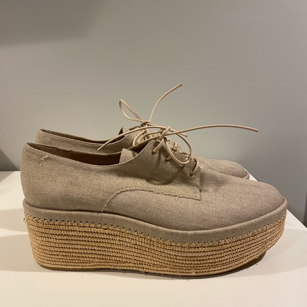 Stuart Weitzman oxford platform espadrilles